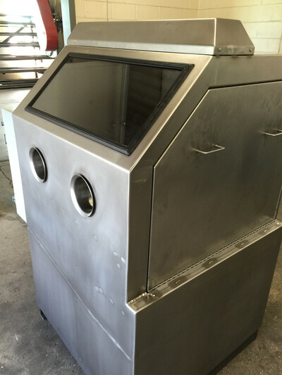 Stainless steel wash station. Lasered, Welded, ground and assembled.